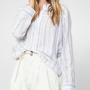 Rails Metallic Chico Linen Blend Button Down